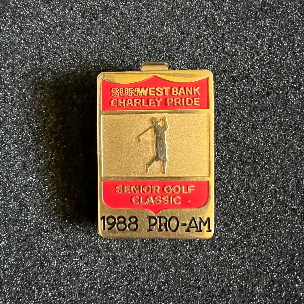 vintage Sunwest Bank Charley Pride Senior Golf Classic 1988 Pro-Am money clip